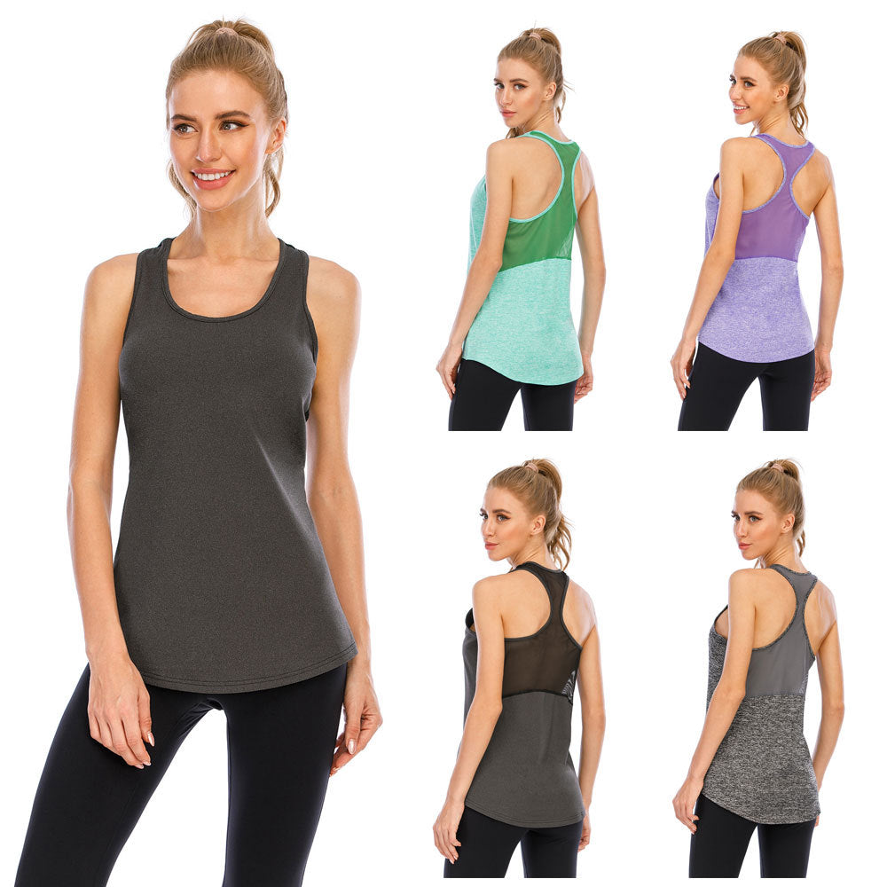 Sports Yoga Mesh Stitched Backless Training Vest nyaabs.com