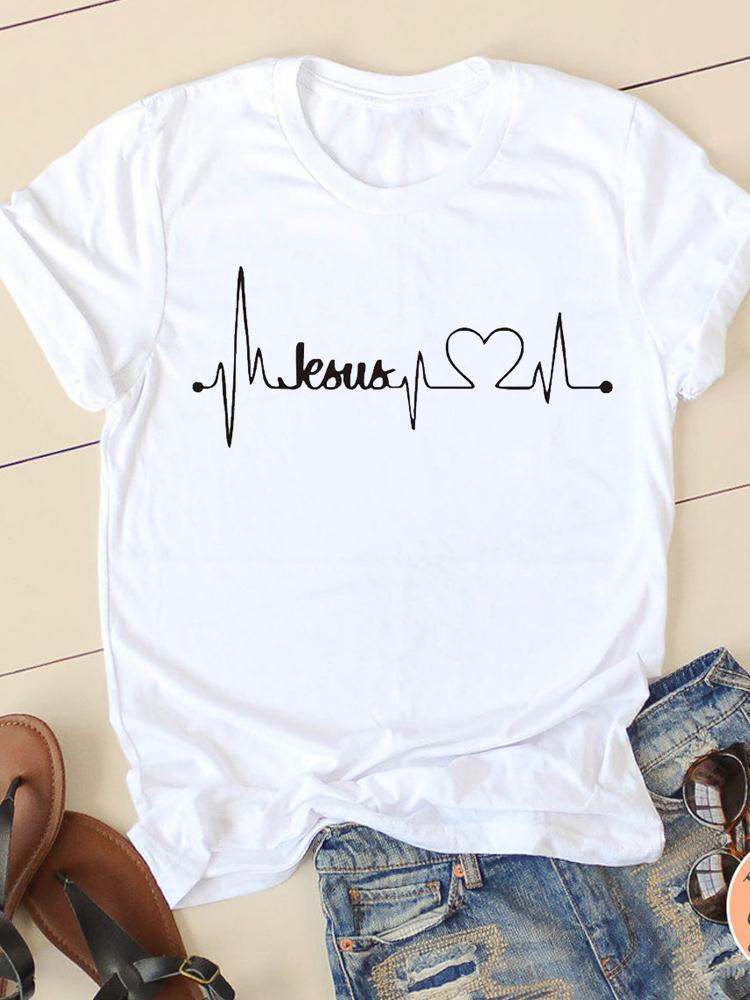 Women's Short-sleeved T-shirt Fashion Printing nyaabs.com