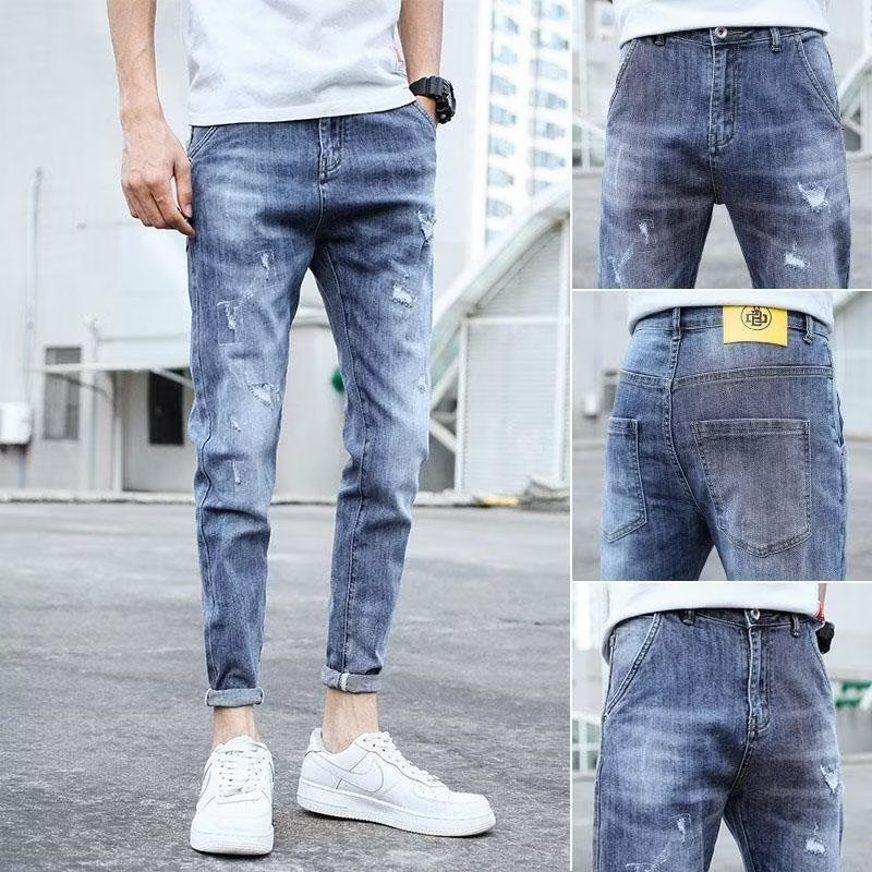 Stretch Ankle Length Casual Pants Men - Nyaabs