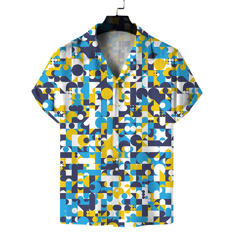 Men's Creative Digital Printing Casual Beach Shirt nyaabs.com