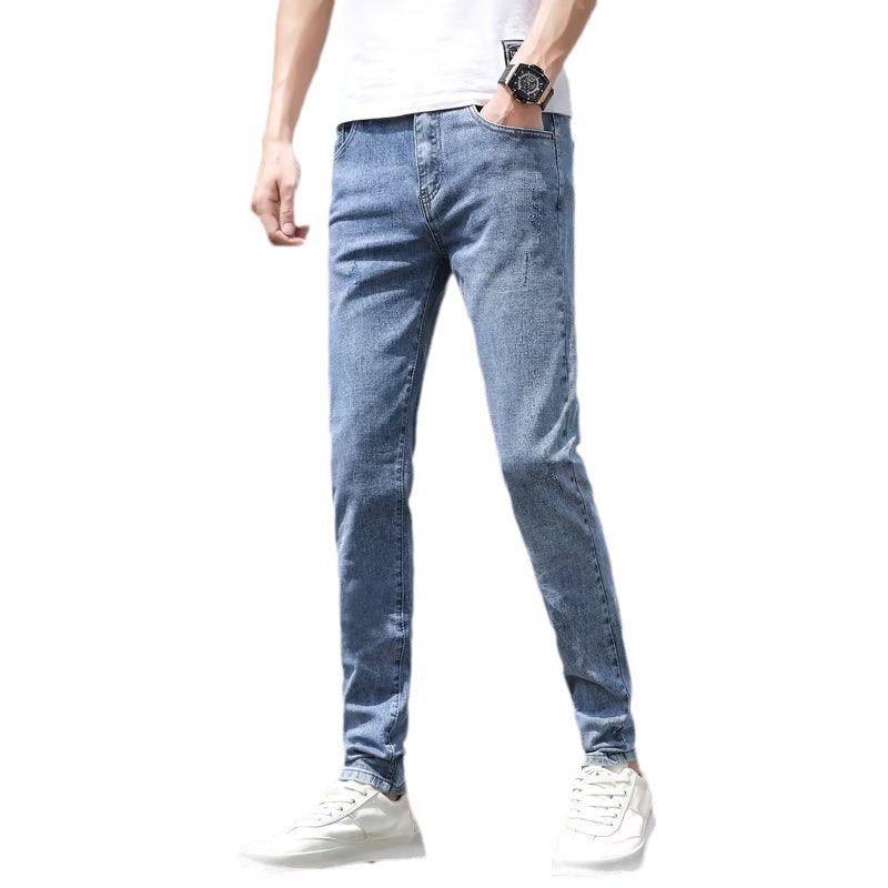 Light-colored Jeans Men's Korean-style Stretch - Nyaabs