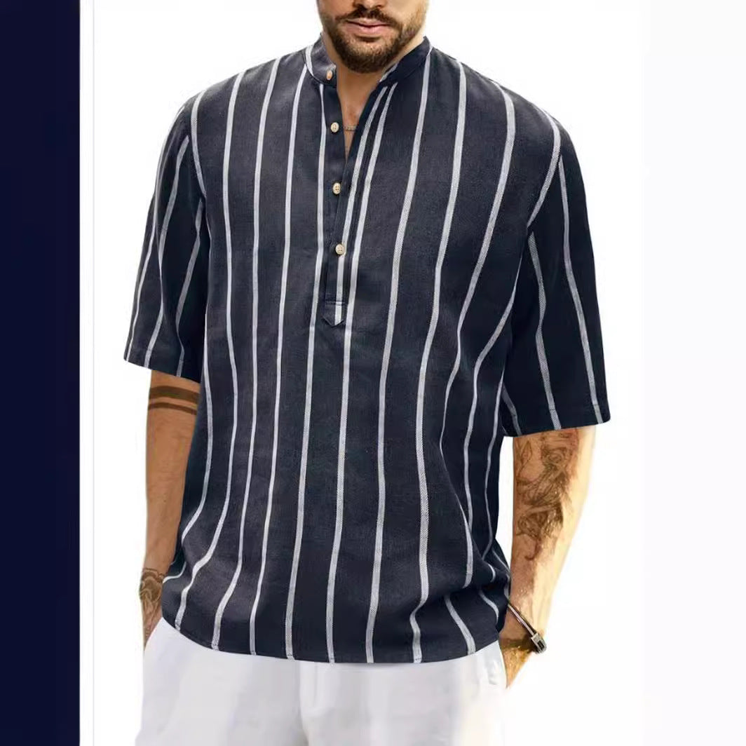 Summer Men's Clothing Short Sleeve Shirt nyaabs.com