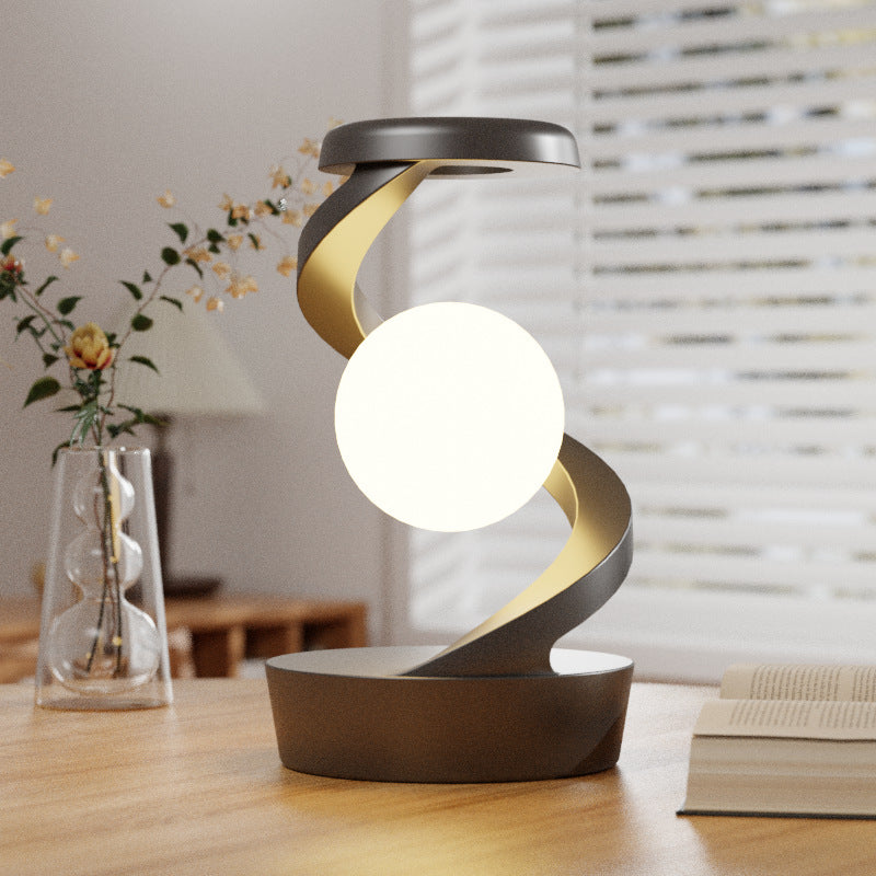 Rotating Moon Desk Lamp With Phone Wireless Charging Sensor Control Table Lamps Decorative Desktop Lamp Small Night Lamp Home Decor - Nyaabs