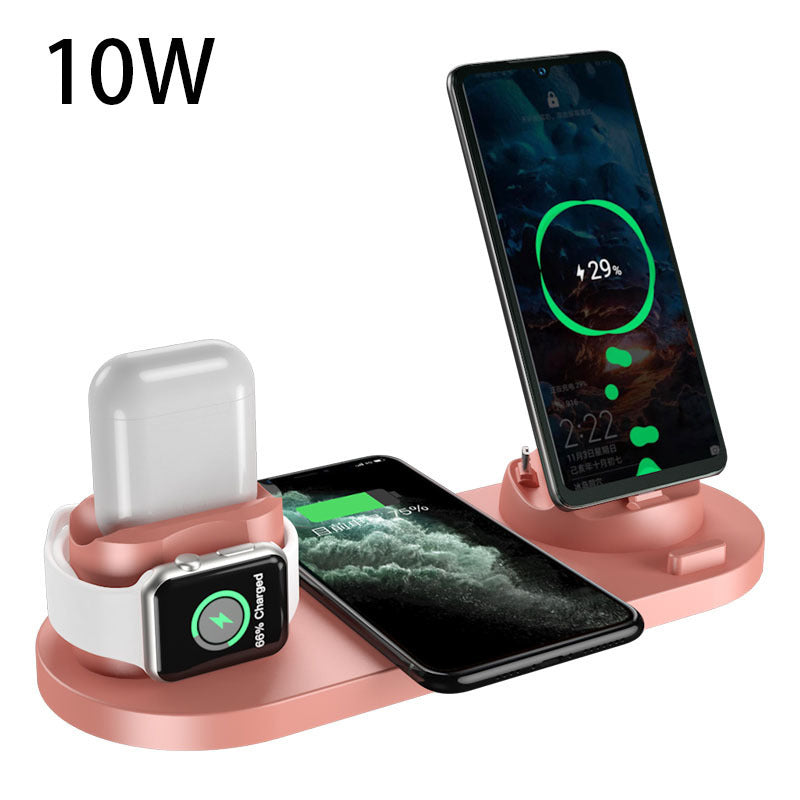 Wireless Charger For IPhone Fast Charger For Phone Fast Charging Pad For Phone Watch 6 In 1 Charging Dock Station - Nyaabs