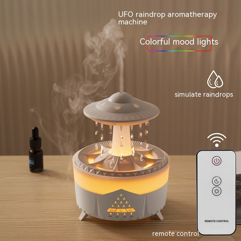 New UFO Raindrop Humidifier Water Drop Air Humidifier USB Aromatherapy Essential Oils Aroma Air Diffuser Household Mist Maker Home Decor - Nyaabs