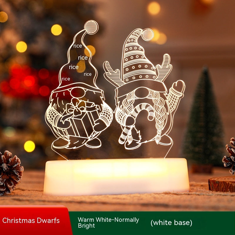 Christmas Decoration 3D Lamp Acrylic LED Night Lights New Year Valentines Day Christmas Kids Gift Christmas Ornaments nyaabs.com