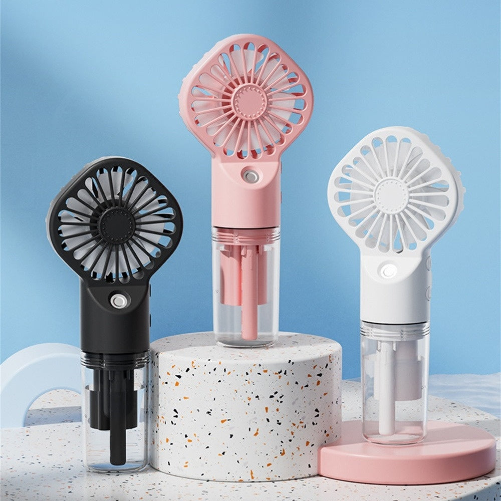 Strong Power Spray Humidification Small Mist Fan Humidification Usb Charging Portable Fan Icy And Refreshing Fan Water Supplement - Nyaabs