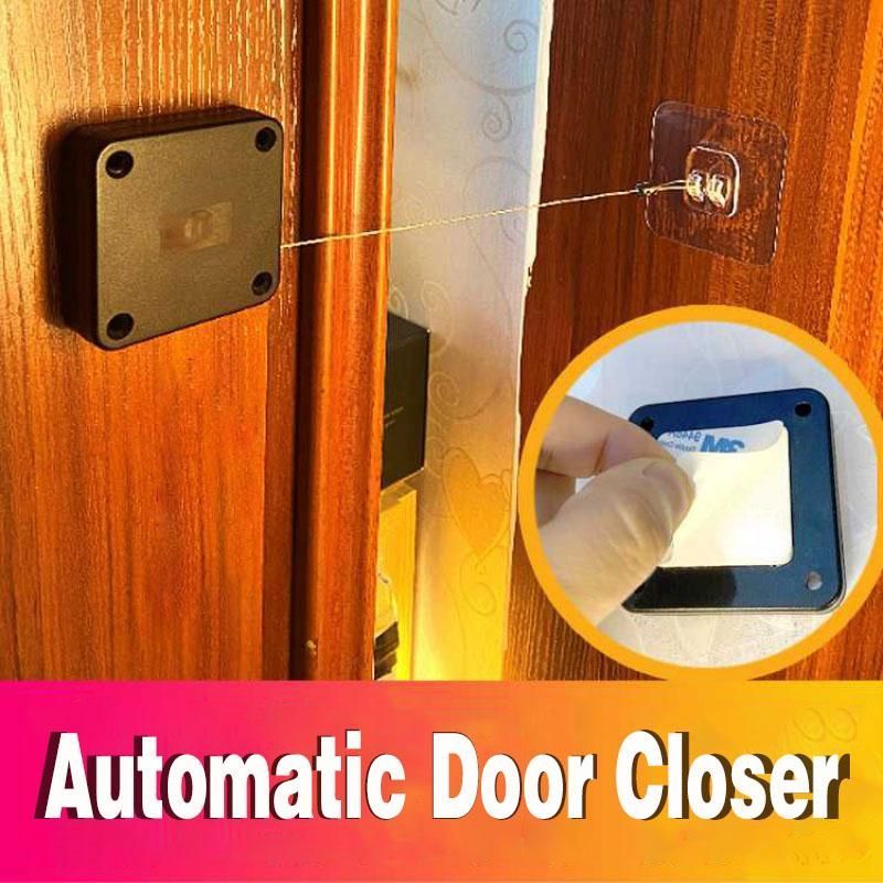 Automatic Door Closer Punch-Free Soft Close Door Closers For Sliding Door Glass Door 500g-1000g Tension Closing Device nyaabs.com