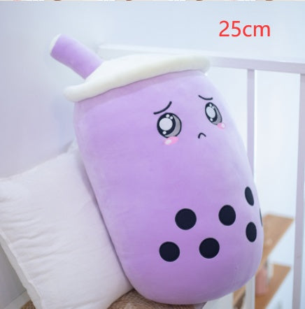 Cute Fruit Drink Plush Stuffed Soft Strawberry Milk Tea Plush Boba Tea Cup Toy Bubble Tea Pillow Cushion Kids Gift - Nyaabs