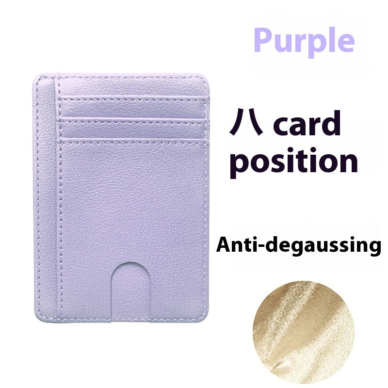 Multiple Card Slots Portable Pu Leather Credit Card Bag Card Holder - Nyaabs