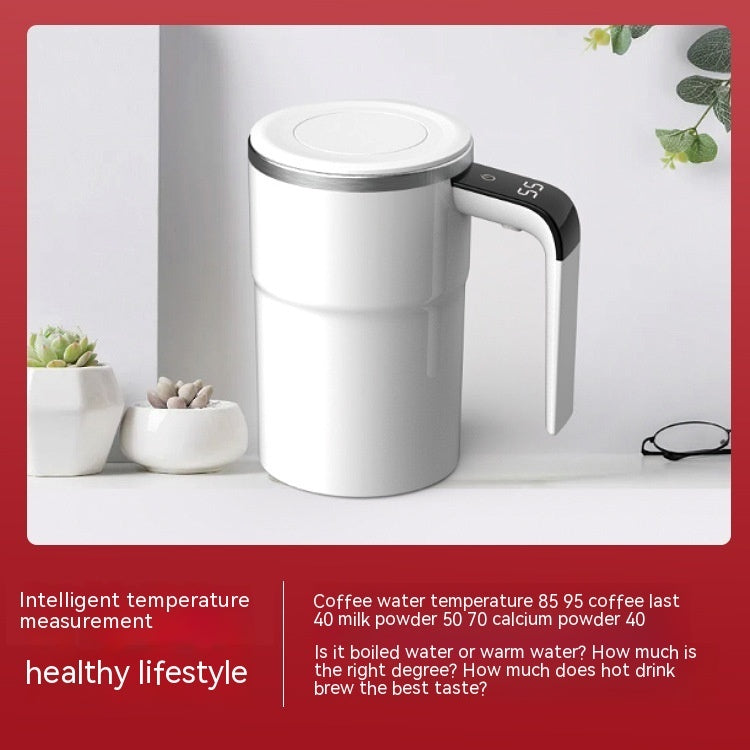 Electric Coffee Mug USB Rechargeable Automatic Magnetic Cup IP67 Waterproof Food-Safe Stainless Steel For Juice Tea Milksha Kitchen Gadgets - Nyaabs