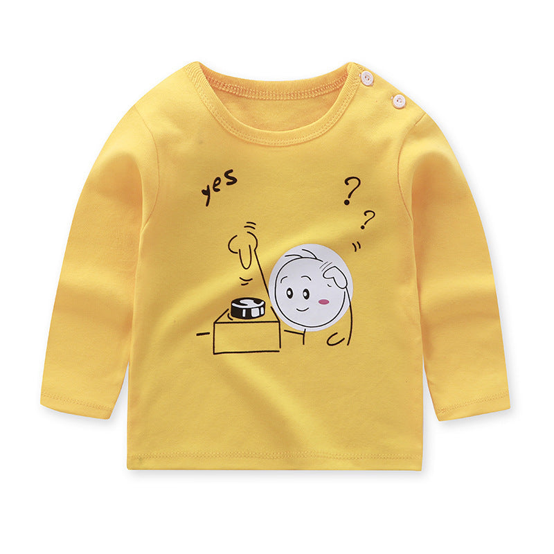 Children's Long-sleeved T-shirt Cotton Single Top - Nyaabs