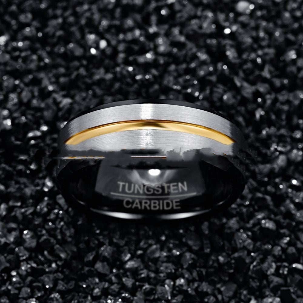 Frosted Surface Tungsten Ring Men - Nyaabs