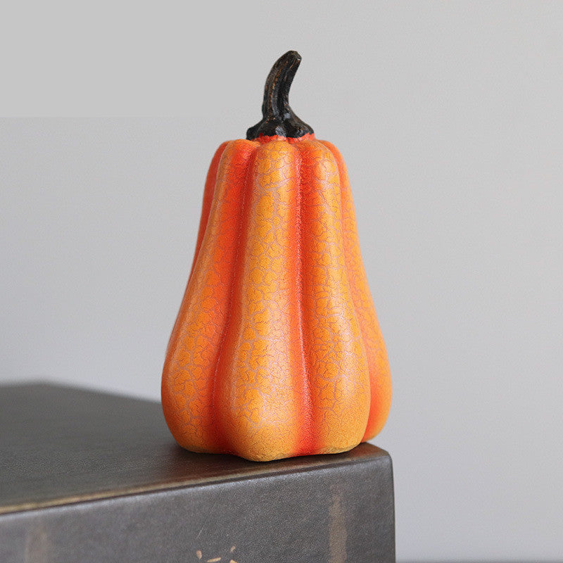 New Halloween Pumpkin Lantern Simulation Pumpkin LED Candle Lamp Resin Luminous Pumpkin nyaabs.com