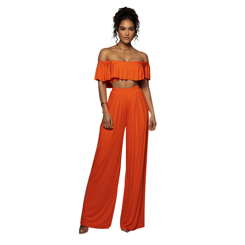 Fashion Casual Wide-leg Pants Suit - Nyaabs