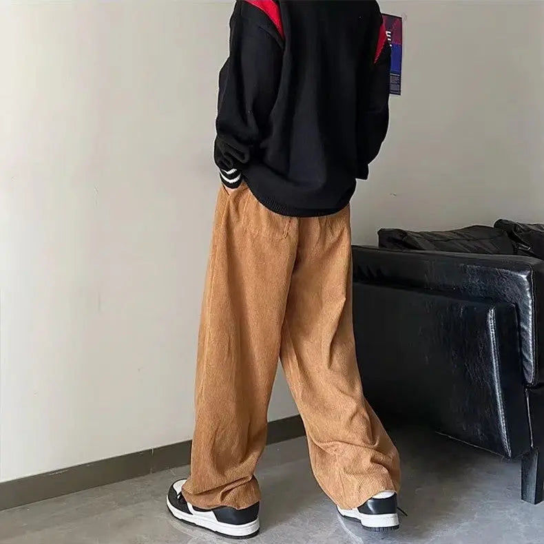 Autumn And Winter Woolen Trousers Men's Straight Fashion Label - Nyaabs