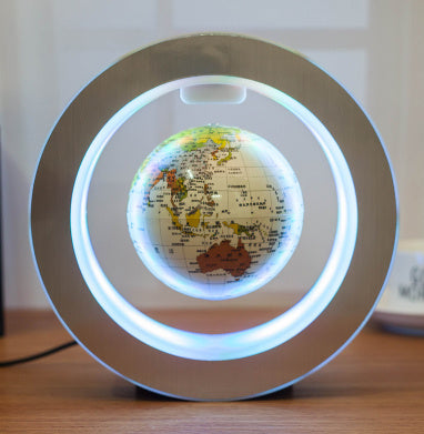 Round LED World Map Floating Globe Magnetic Levitation Light Anti Gravity Magic - Nyaabs