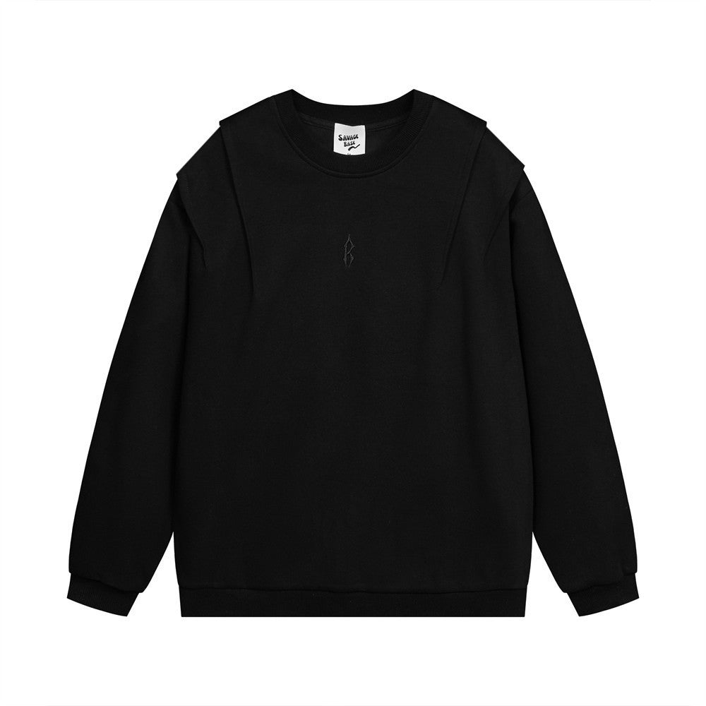 Fashion Solid Color Loose Sweater Men - Nyaabs