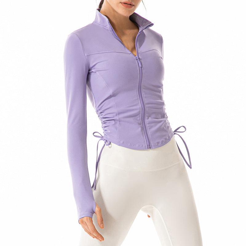 Stand-up Collar Running Zipper Yoga Wear Sports Jacket Women - Nyaabs