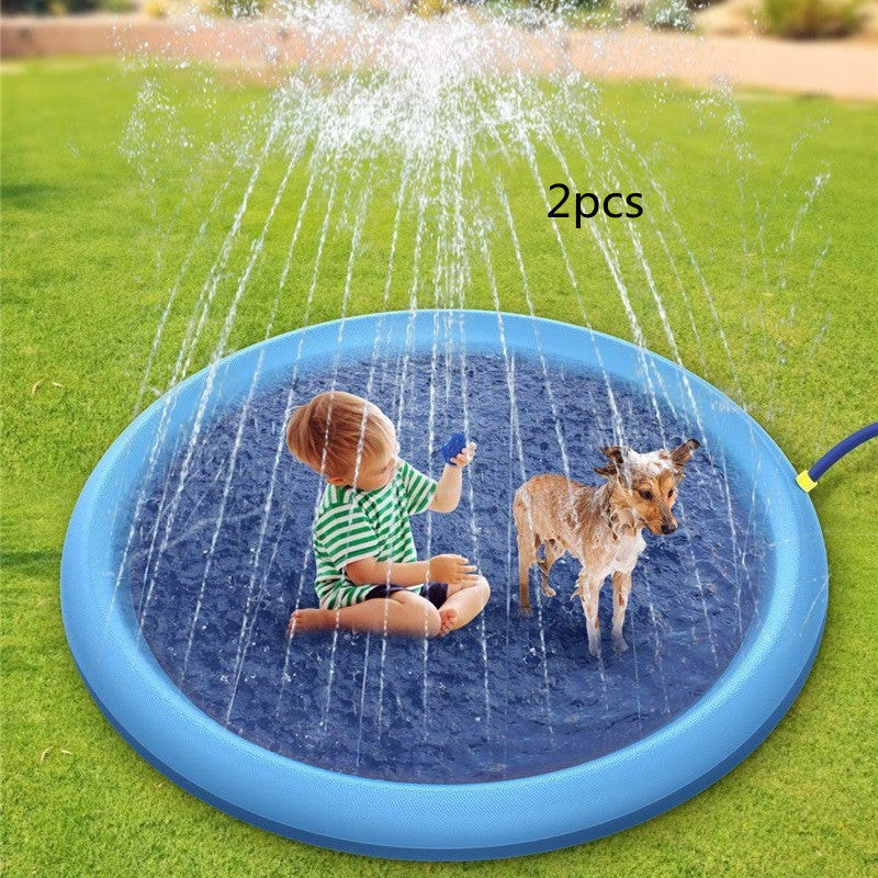 Non-Slip Splash Pad For Kids And Pet Dog Pool Summer Outdoor Water Toys Fun Backyard Fountain Play Mat - Nyaabs