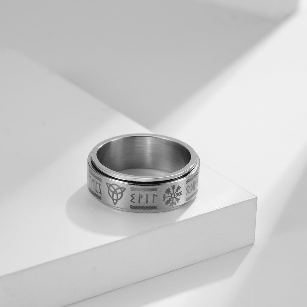 Rotatable Titanium Steel Ring For Men - Nyaabs