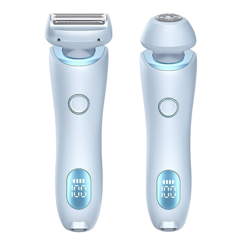 2 In 1 Hair Removal Epilator USB Rechargeable Trimmer Women Body Razor Face Leg Armpit Bikini Hand Pubic Shaver Hair Remover - Nyaabs