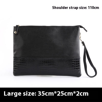 Men's Crocodile Pattern Fashion Clutch Shoulder Crossbody - Nyaabs