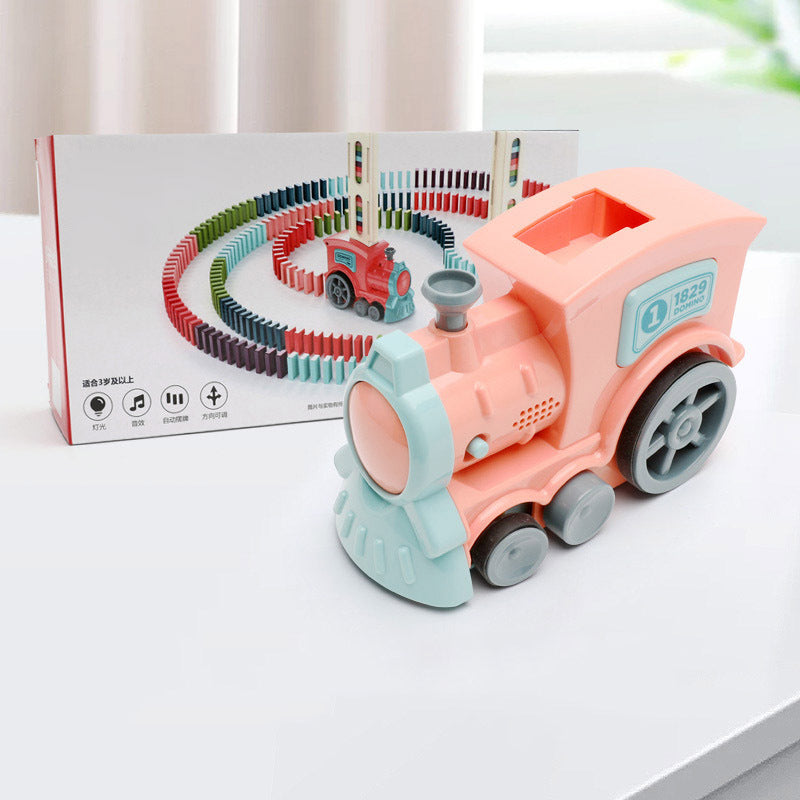 Domino Train Toys Baby Toys Car Puzzle Automatic Release Licensing Electric Building Blocks Train Toy - Nyaabs