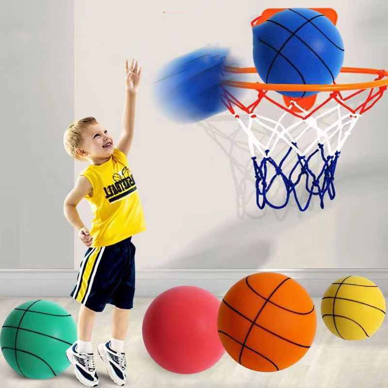 Silent High Density Foam Sports Ball Indoor Mute Basketball Soft Elastic Ball Children Sports Toy Games - Nyaabs