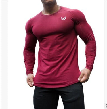 New Long Sleeve T Shirt Sport Men Gym Shirt Quick Dry Gym Fitness Training Running T Shirt Men Workout T-Shirt Bodybuilding Tops - Nyaabs