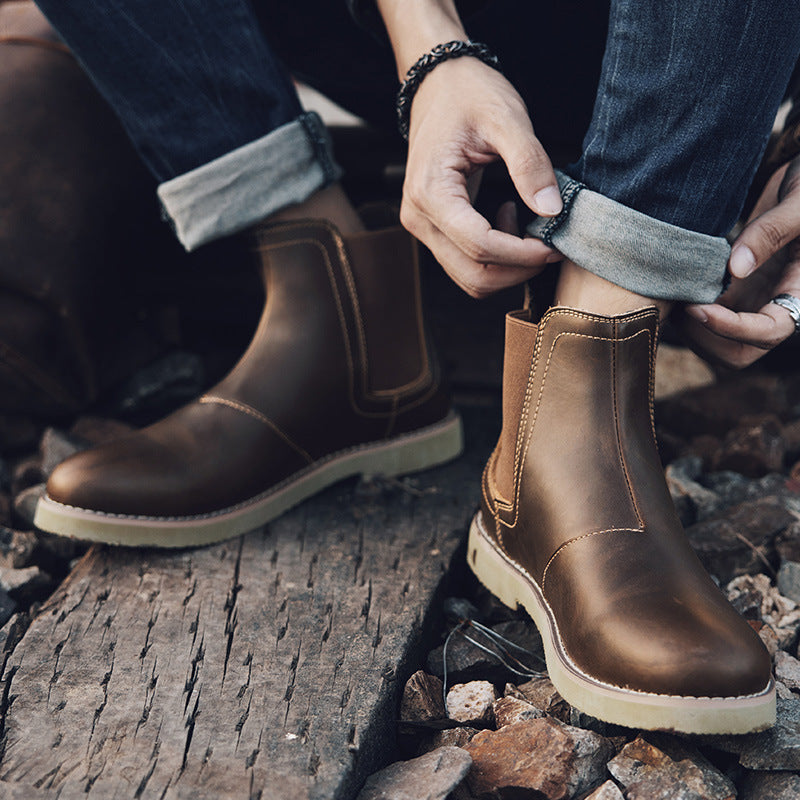 Men's Casual British Style Chelsea Dr Martens Boots - Nyaabs