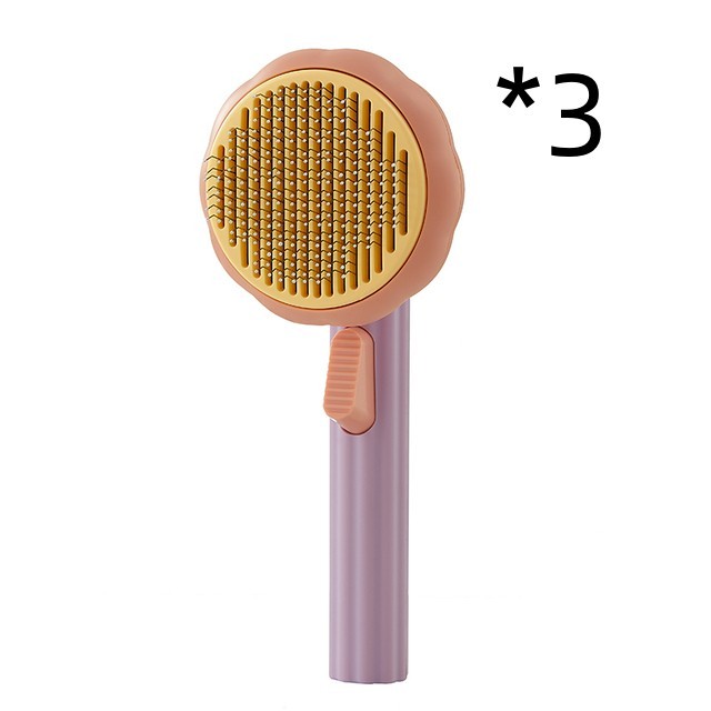 New Pet Cat Brush Hot Selling Hand-held Steel Wire Self-cleaning Comb Looper For Hair Removal nyaabs.com