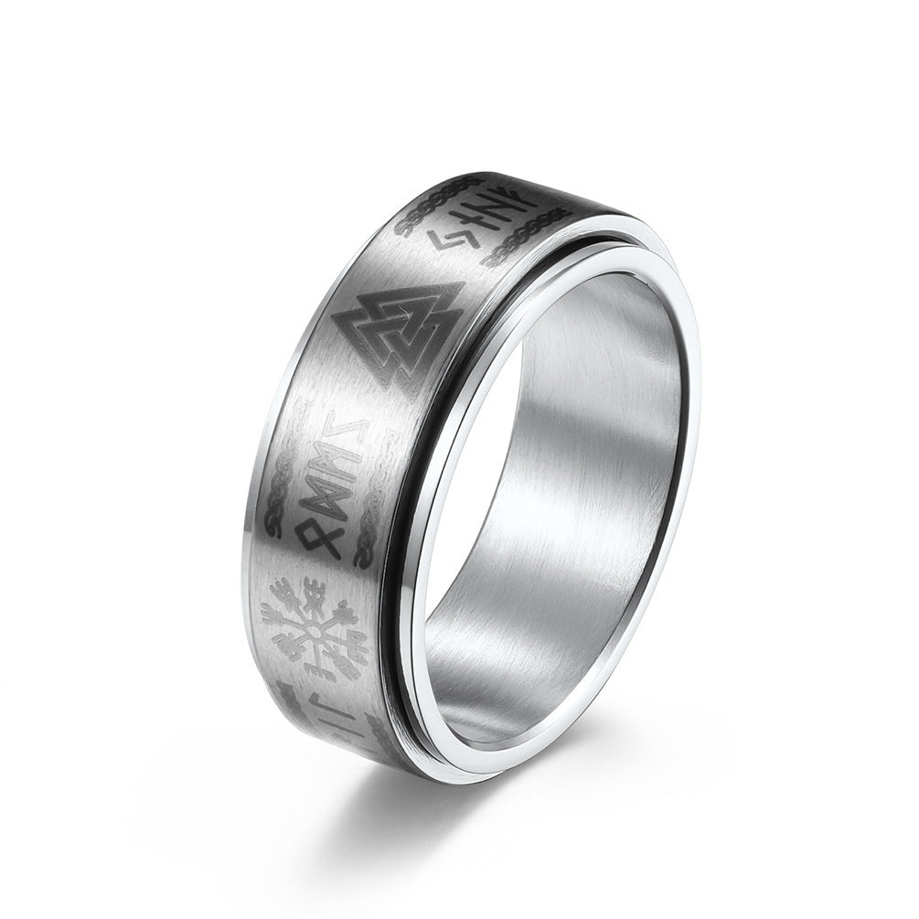 Rotatable Titanium Steel Ring For Men - Nyaabs