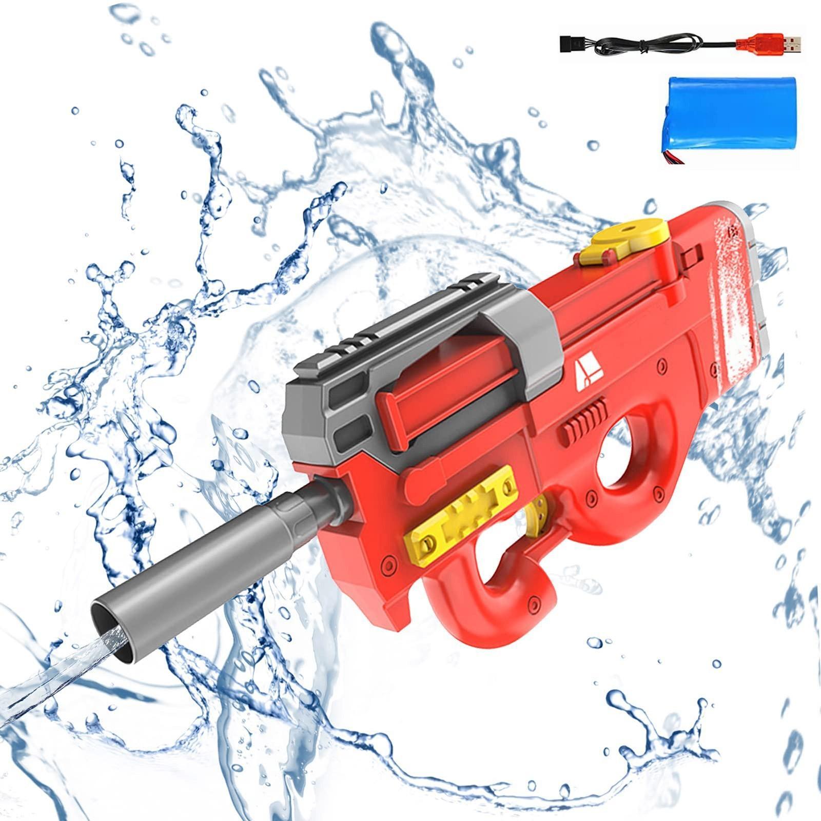 New P90 Electric Water Gun High-Tech Kids Toys Outdoor Beach Pool Large Capacity Summer Gel Blasting Water Gun For Adults - Nyaabs