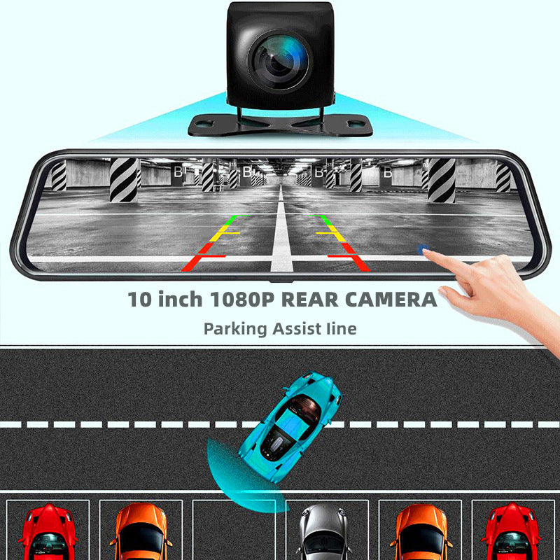 Front and Rear Dual Recording Rear View Mirror Dash Cam - Nyaabs