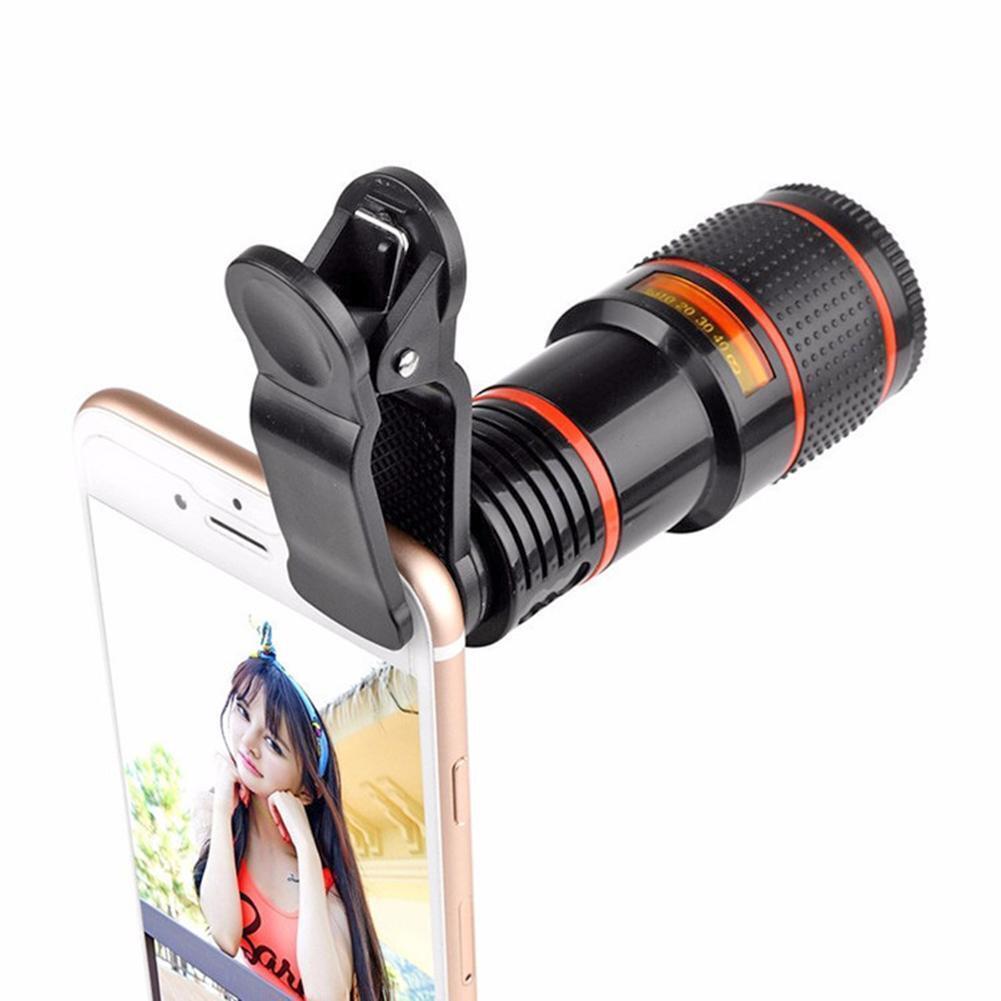 HD 8X Clip On Optical Zoom Telescope Camera Lens For Universal Mobile Cell Phone - Nyaabs