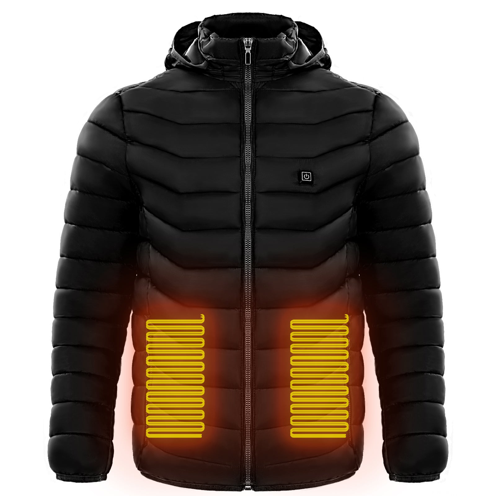 Men Heated Puffer Jacket Electric Heating Coat Insulated Hood Windbreaker 9Heat Zones - Nyaabs