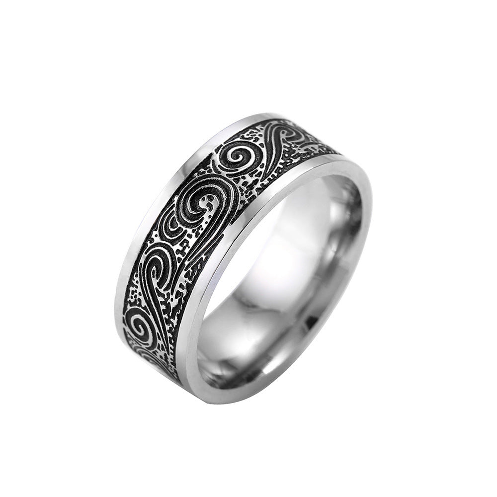 Titanium Steel Retro Men Ring - Nyaabs