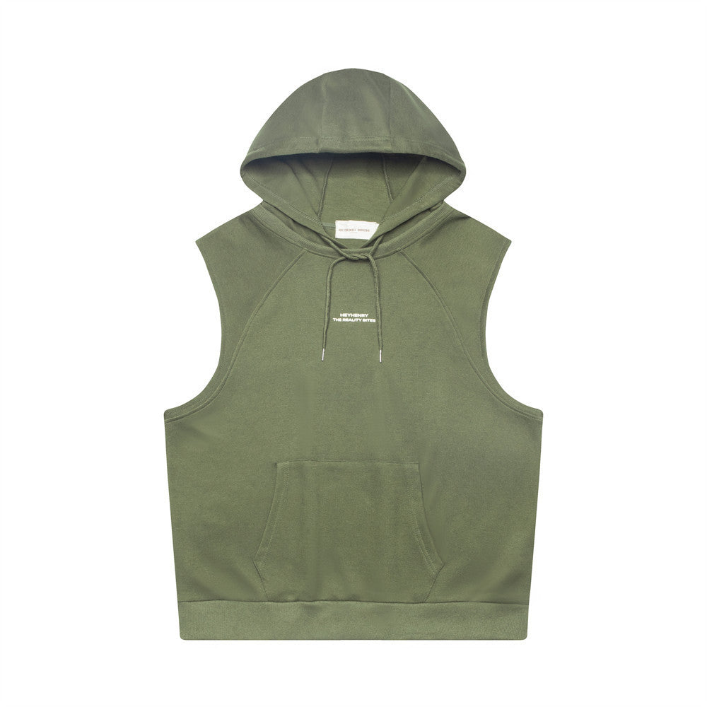 Street Hooded Vest Men's Fashionable Loose Sleeveless - Nyaabs