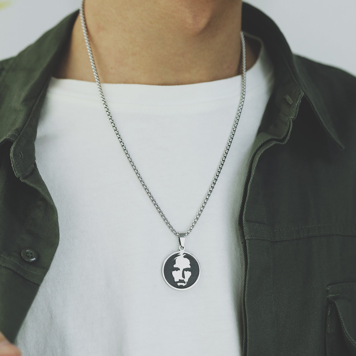 Titanium Steel Simple Pendant Men - Nyaabs