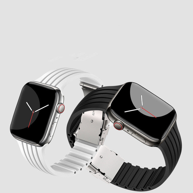 Silicone Stripe IWatch Strap For Men And Women - Nyaabs