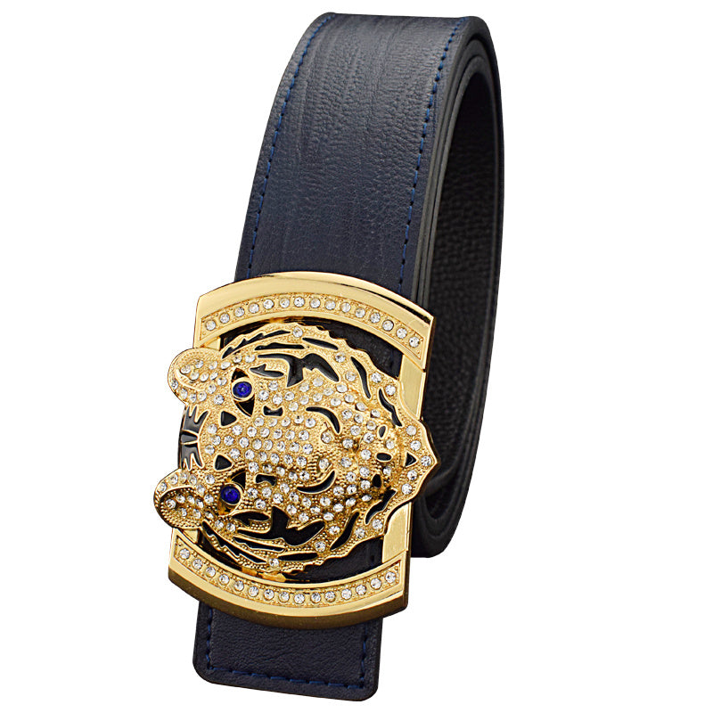 Tiger Style Men's Casual Versatile Leather Belt - Nyaabs