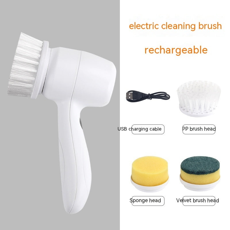 Electric Cleaning Brush 4 In 1 Spinning Scrubber Handheld Electric Cordless Cleaning Brush Portable nyaabs.com