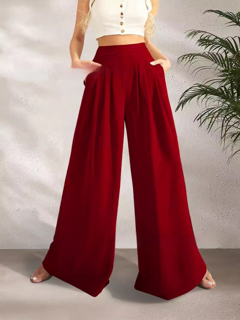 Fashion Straight Women's Wide-leg Pants Loose nyaabs.com