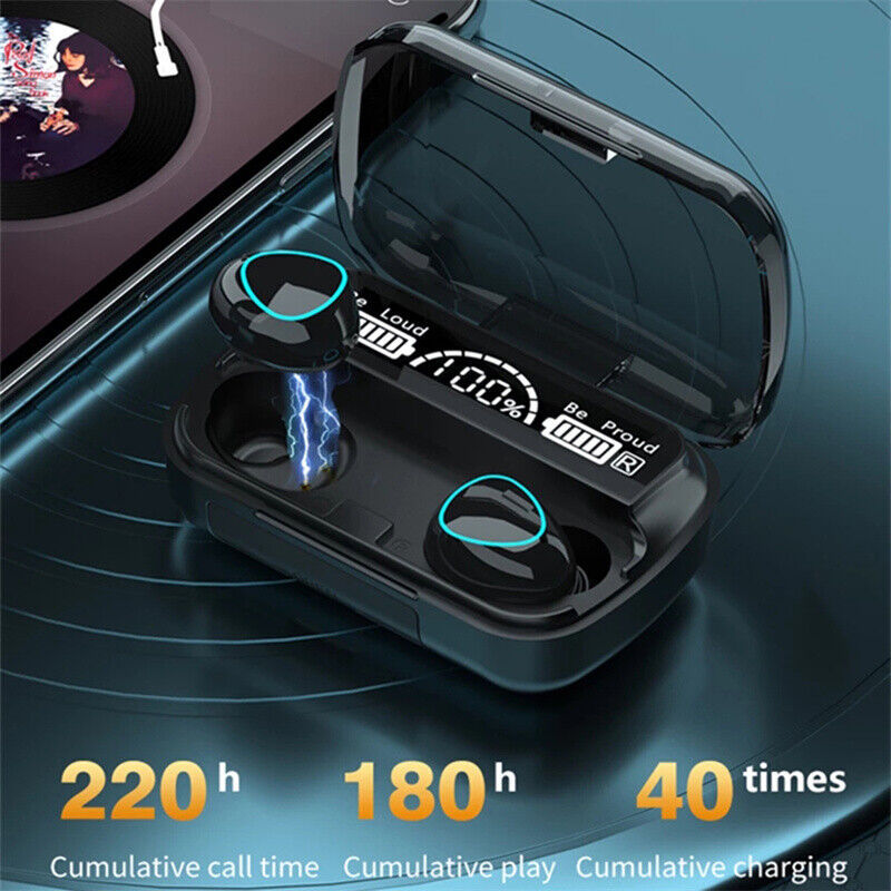 TWS Wireless Earbuds Bluetooth 5.0 Waterproof Headset Headphones Bluetooth Earphones Sport Waterproof Headset - Nyaabs