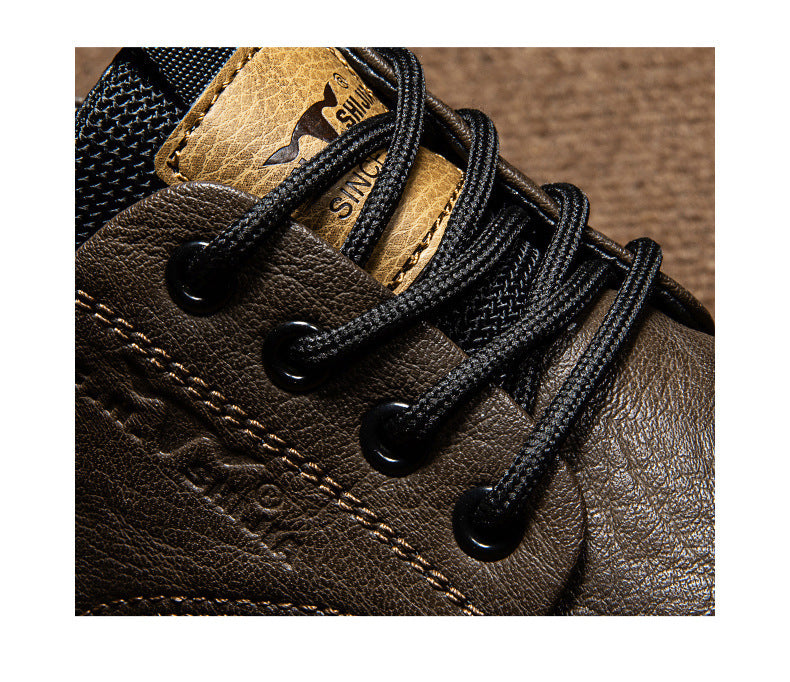 Men's Summer Breathable Casual Leather Shoes Martin Boots nyaabs.com