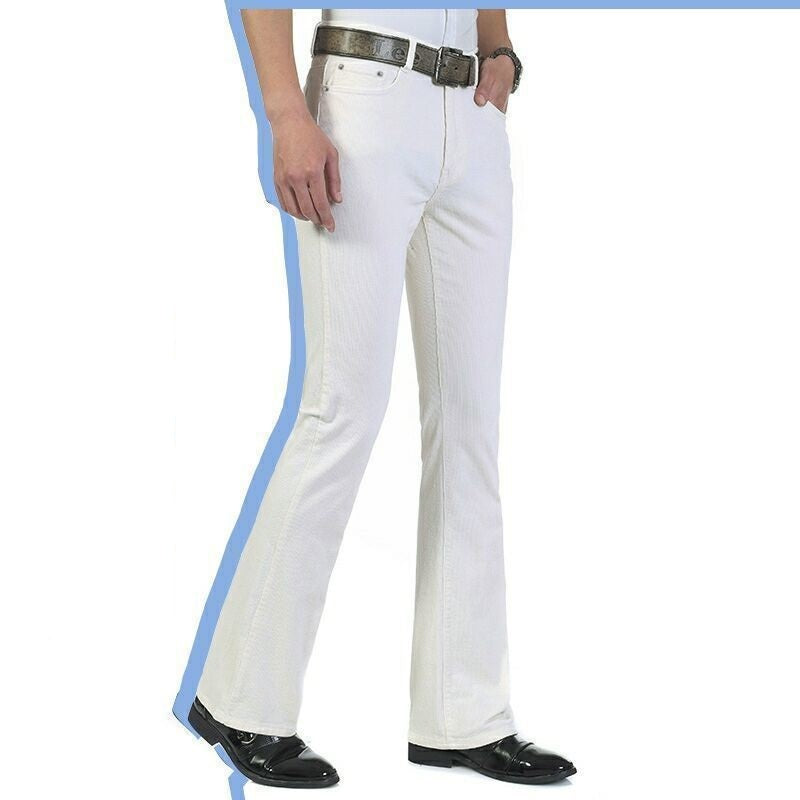 Men's Flared Pants Elastic Denim - Nyaabs