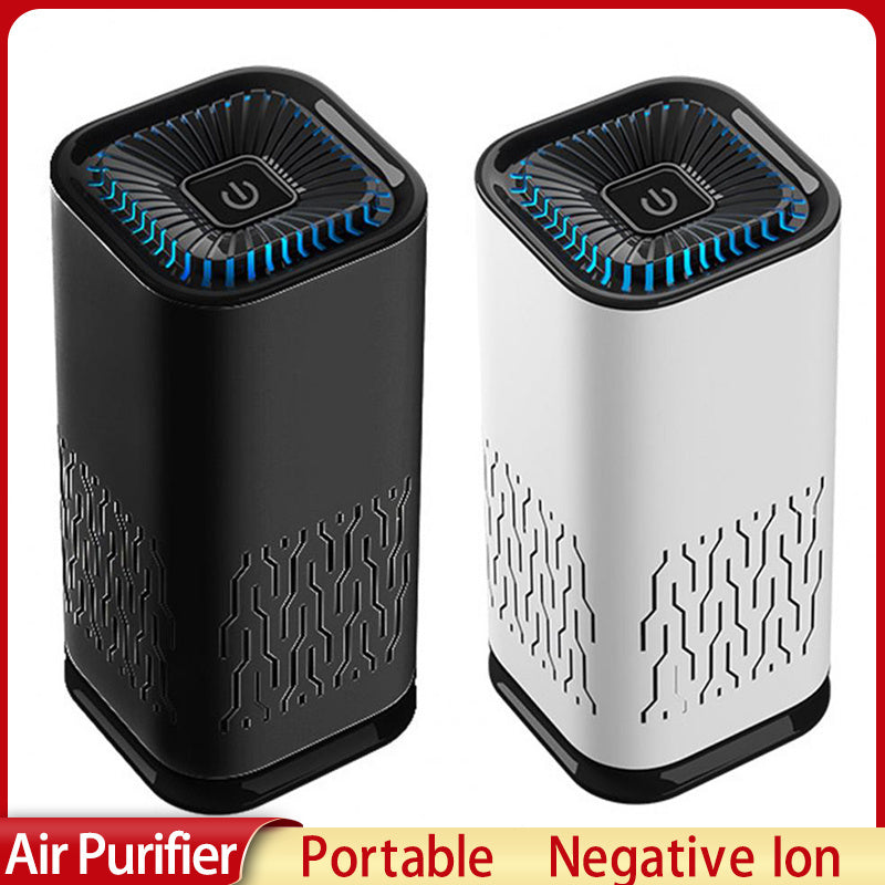 Car Air Purifier Portable Negative Ion Generator Remove Formaldehyde Dust Smoke Air Freshen Washer For Home Car - Nyaabs