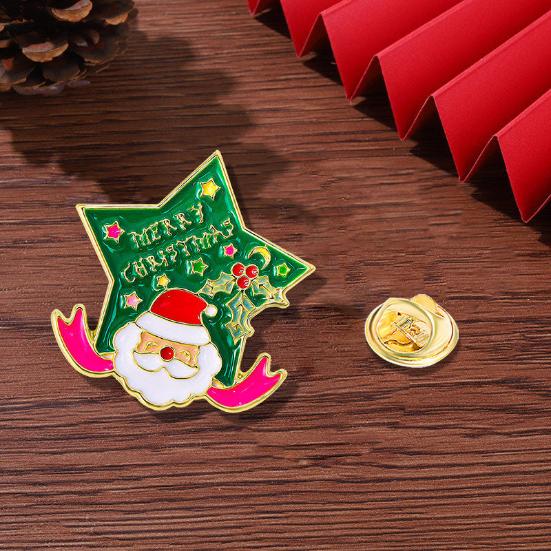 Cartoon Christmas Brooch For Men And Women - Nyaabs