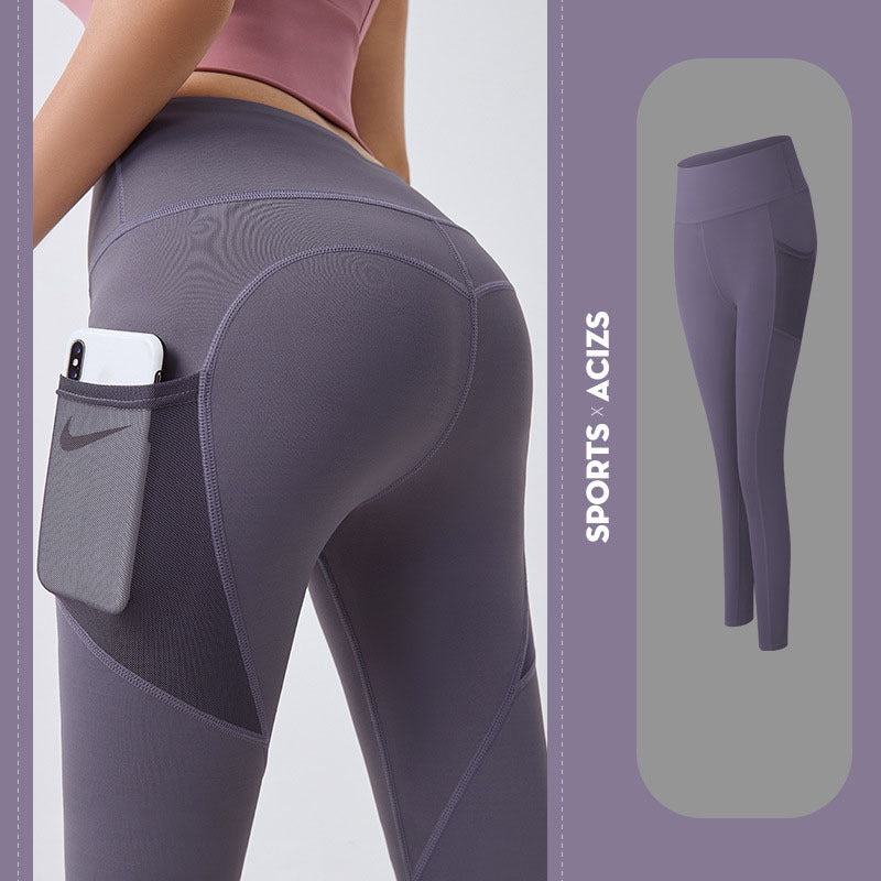 Yoga Pants Women With Pocket Leggings Sport Girl Gym Leggings Women Tummy Control Jogging Tights Female Fitness Pants - Nyaabs